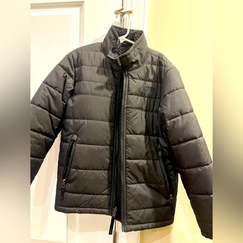 Kids north face jacket reversible
